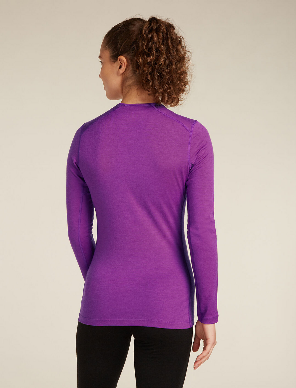 Icebreaker Womens Merino 200 Oasis LS Crewe Mountain Pulse Passion