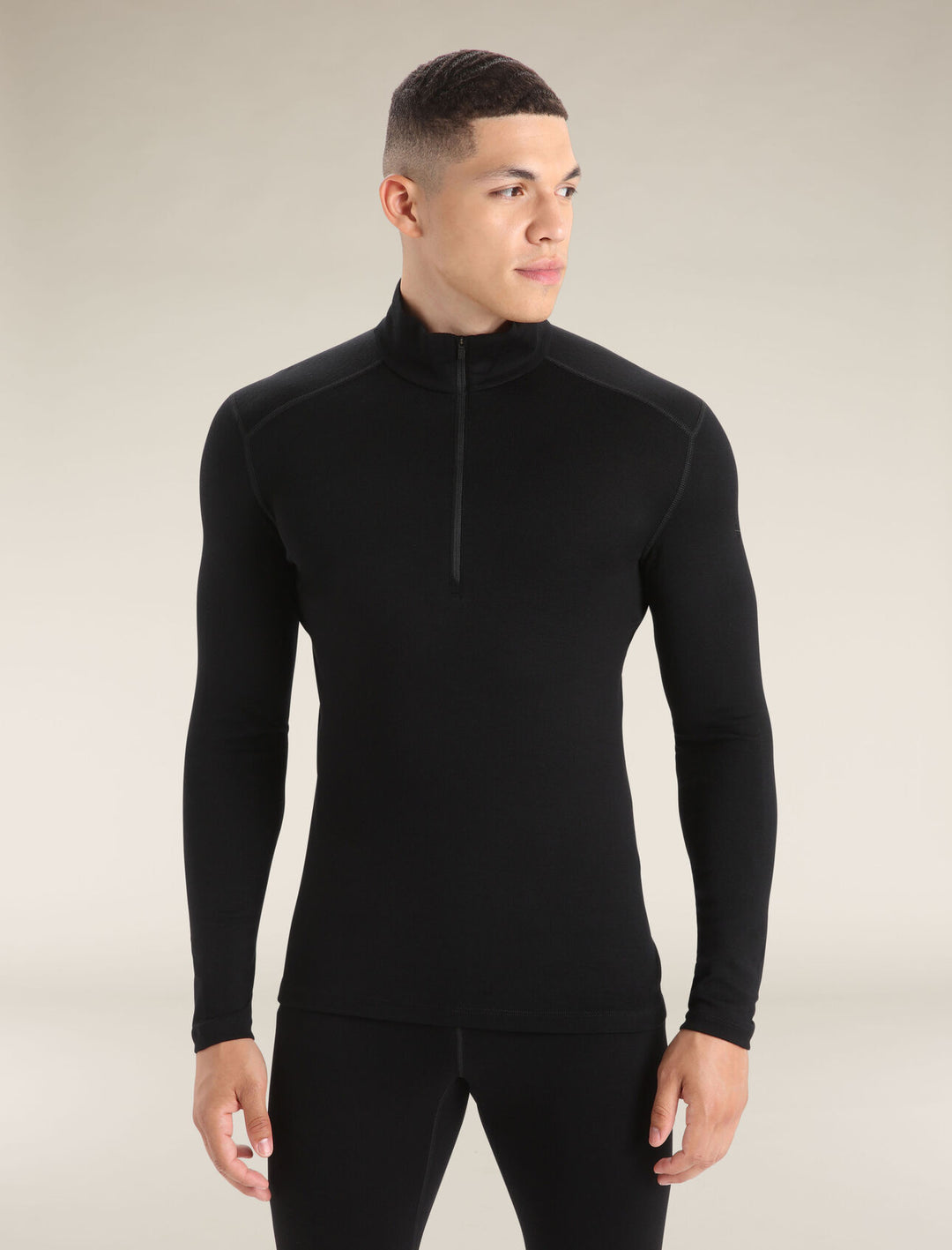 Icebreaker Mens Merino 260 Tech LS Half Zip BLACK