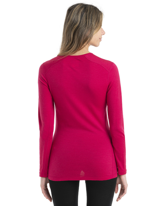 ICEBREAKER Womens 200 Oasis LS Crewe ELECTRON PINK