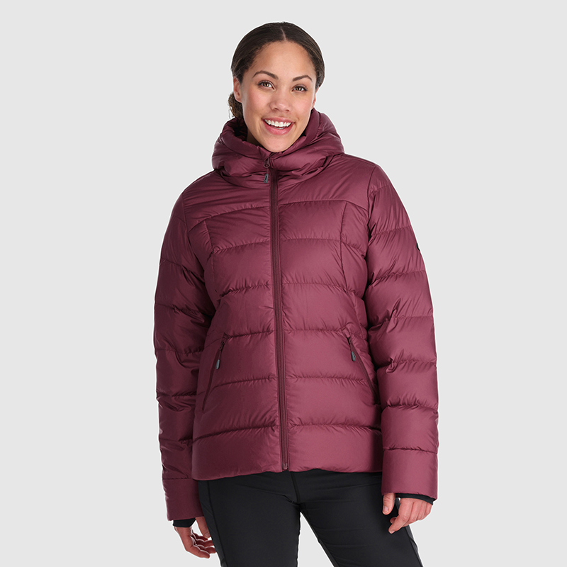 OUTDOOR RESEARCH Womens Coldfront Down Hoodie Kalamata