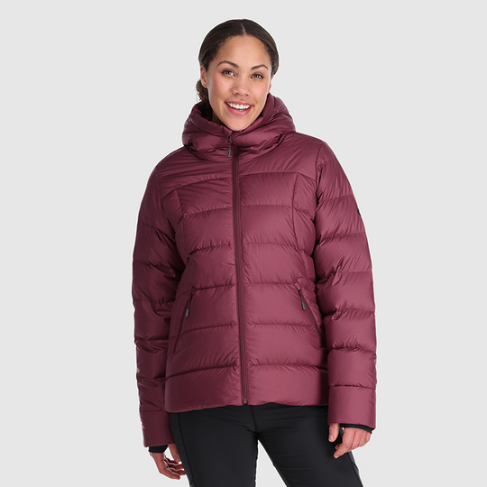 OUTDOOR RESEARCH Womens Coldfront Down Hoodie Kalamata