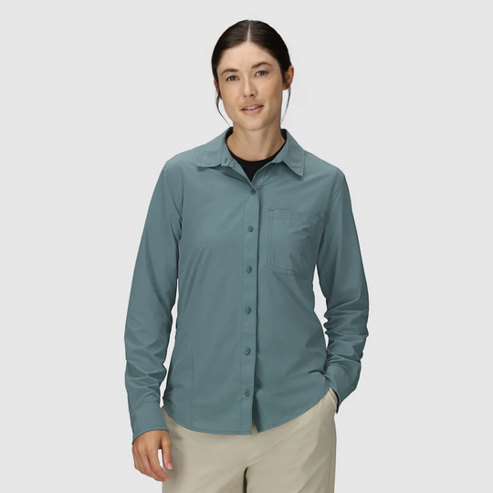 Outdoor Research Womens Astroman Long Sleeve Sun Shirt Neptune