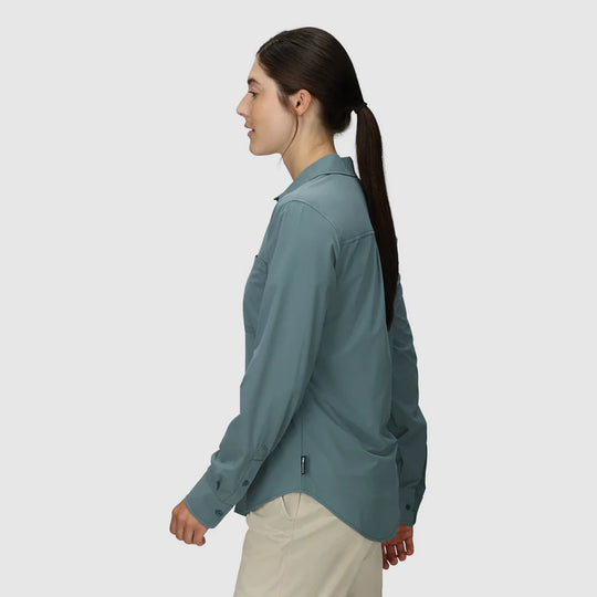 Outdoor Research Womens Astroman Long Sleeve Sun Shirt Neptune