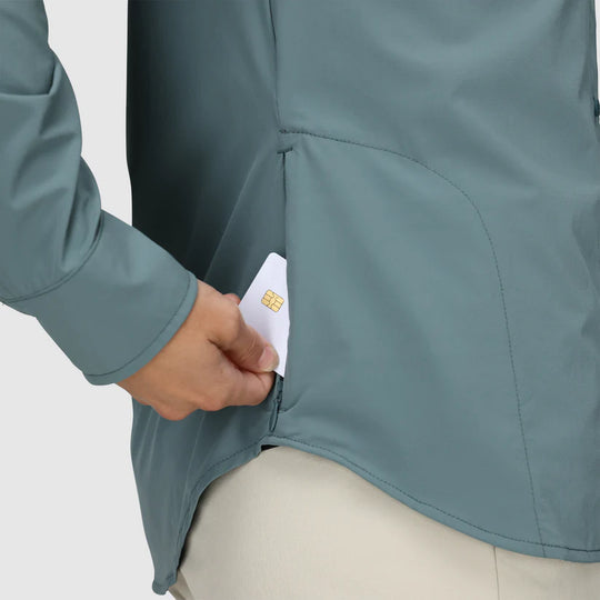 Outdoor Research Womens Astroman Long Sleeve Sun Shirt Neptune