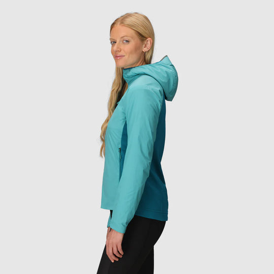 Outdoor Research Womens Deviator Hoodie Tidepool/Aurora