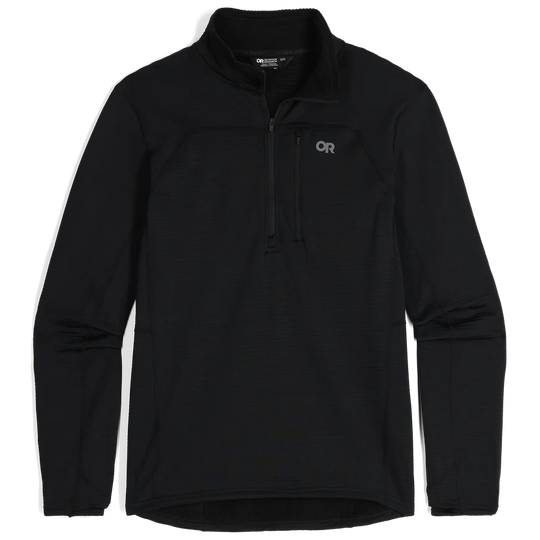 Outdoor Research Mens Vigor Grid Fleece Half Zip Black