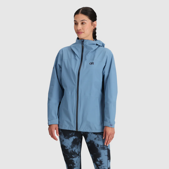 Outdoor Research Womens Stratoburst Stretch Rain Jacket Olympic
