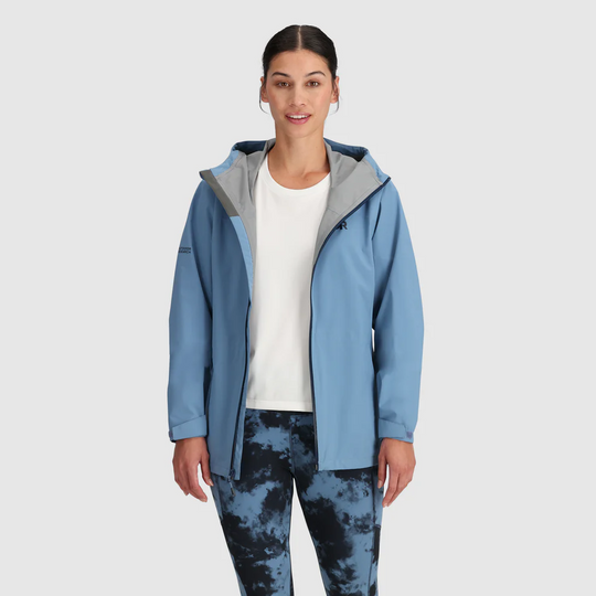 Outdoor Research Womens Stratoburst Stretch Rain Jacket Olympic