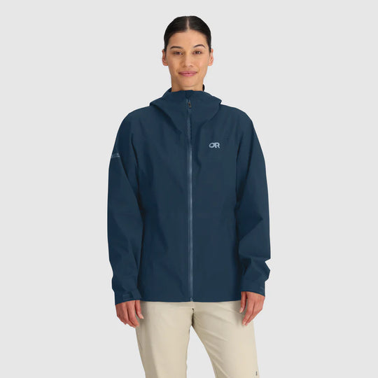 Outdoor Research Womens Stratoburst Stretch Rain Jacket Cenote