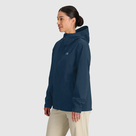 Outdoor Research Womens Stratoburst Stretch Rain Jacket Cenote