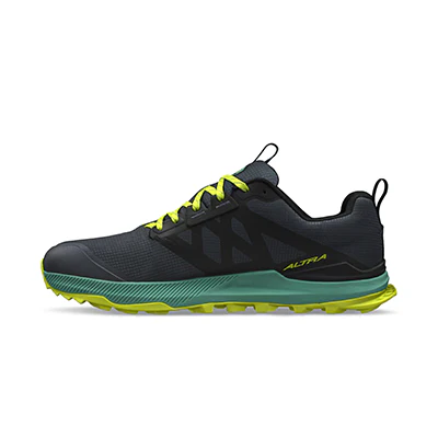 Altra Mens Lone Peak 8 Black/Green Trail Shoe