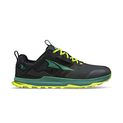 Altra Mens Lone Peak 8 Black/Green Trail Shoe
