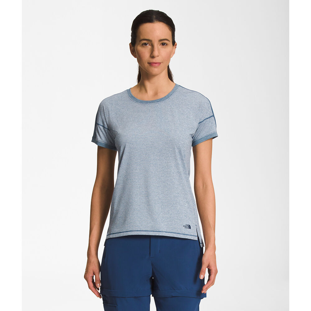THE NORTH FACE Womens Dawndream Short-Sleeve Shady Blue Heather