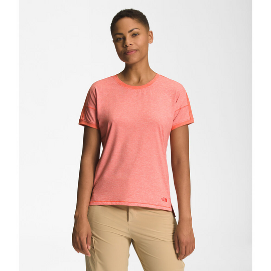THE NORTH FACE Womens Dawndream Short-Sleeve Shady Retro Orange Heather