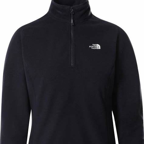 The North Face Mens Glacier Fleece 1/4 Zip Jacket TNF Black