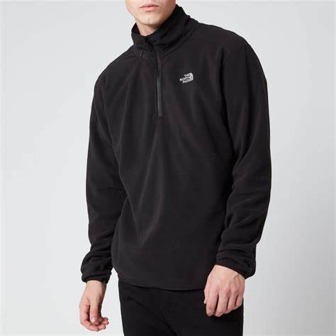 The North Face Mens Glacier Fleece 1/4 Zip Jacket TNF Black