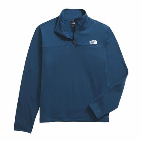 The North Face Mens Cedar Trail Grid Fleece 1/4 Zip Dusk Blue