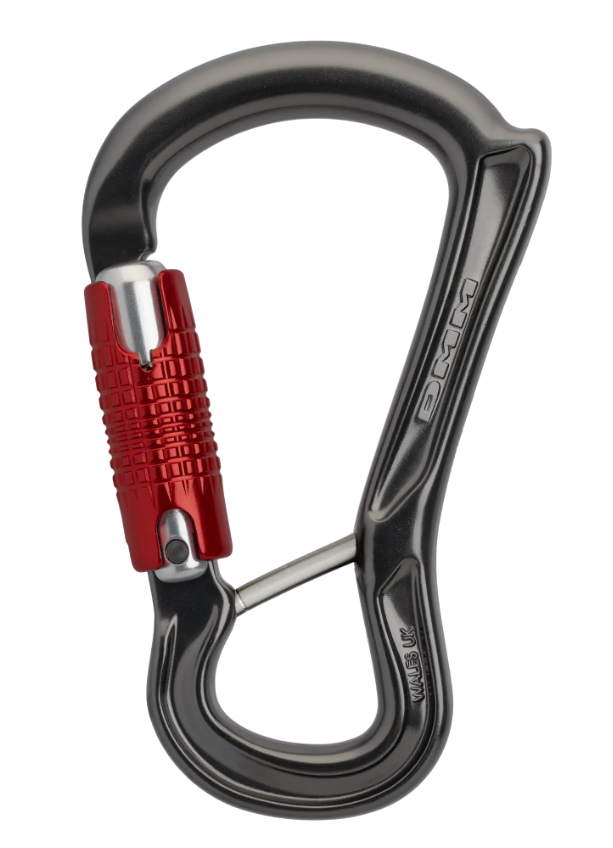 DMM Ceros Kwiklock Climbing Carabiner - Titanium/Red