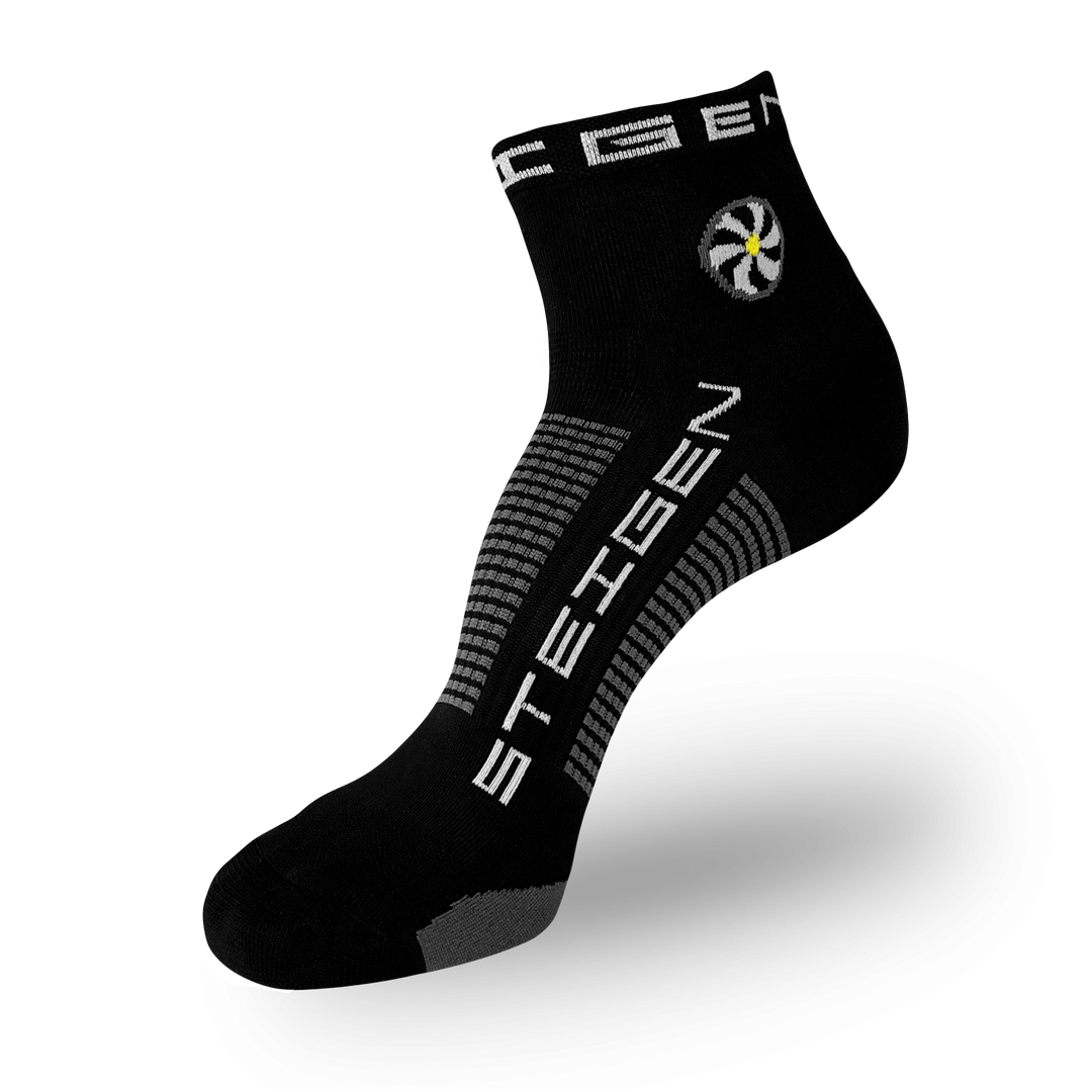 Steigen Black Running Socks 1/4 Length
