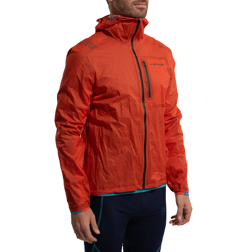 La Sportiva Ethereal Pro Mens Jacket - Tomato/Carbon