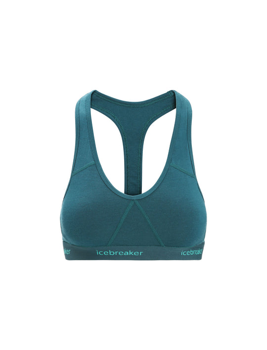 Icebreaker Womens Sprite Racerback Bra Green Glory