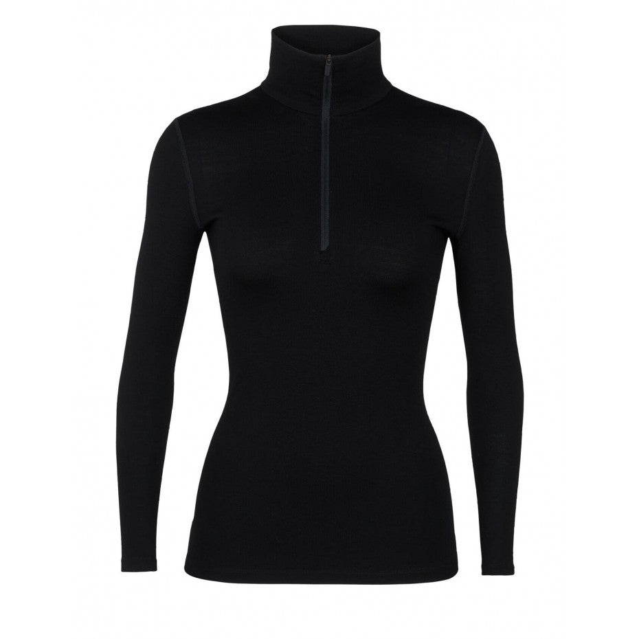 Icebreaker Womens 260 Tech LS Half Zip BLACK