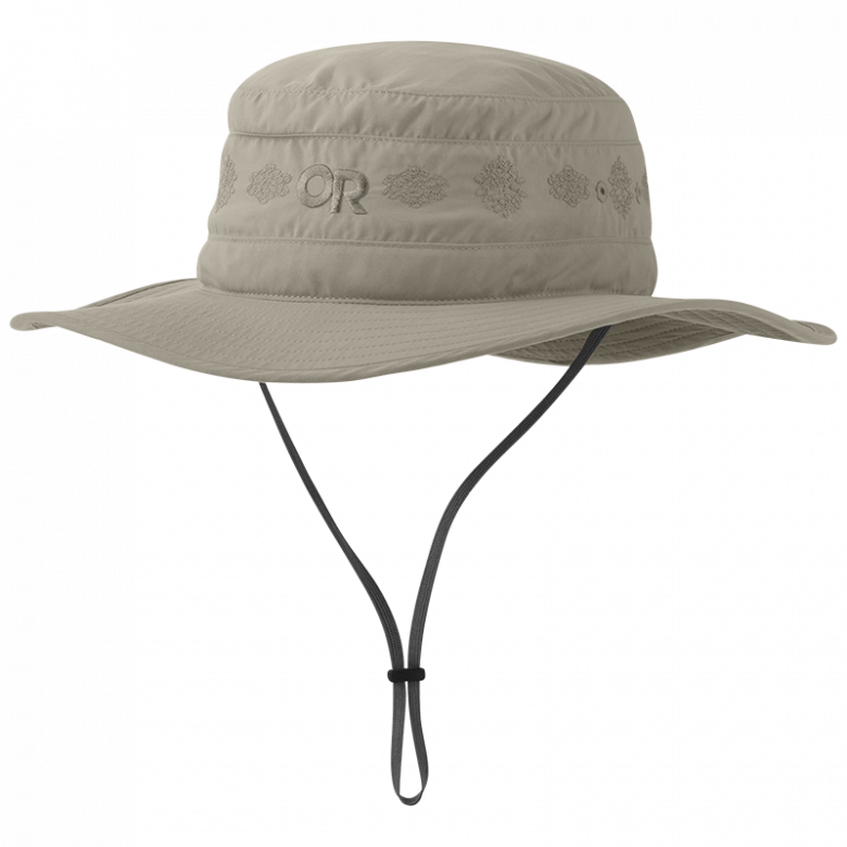 Outdoor Research Womens Solar Roller Sun Hat Khaki-Rice Embroidery