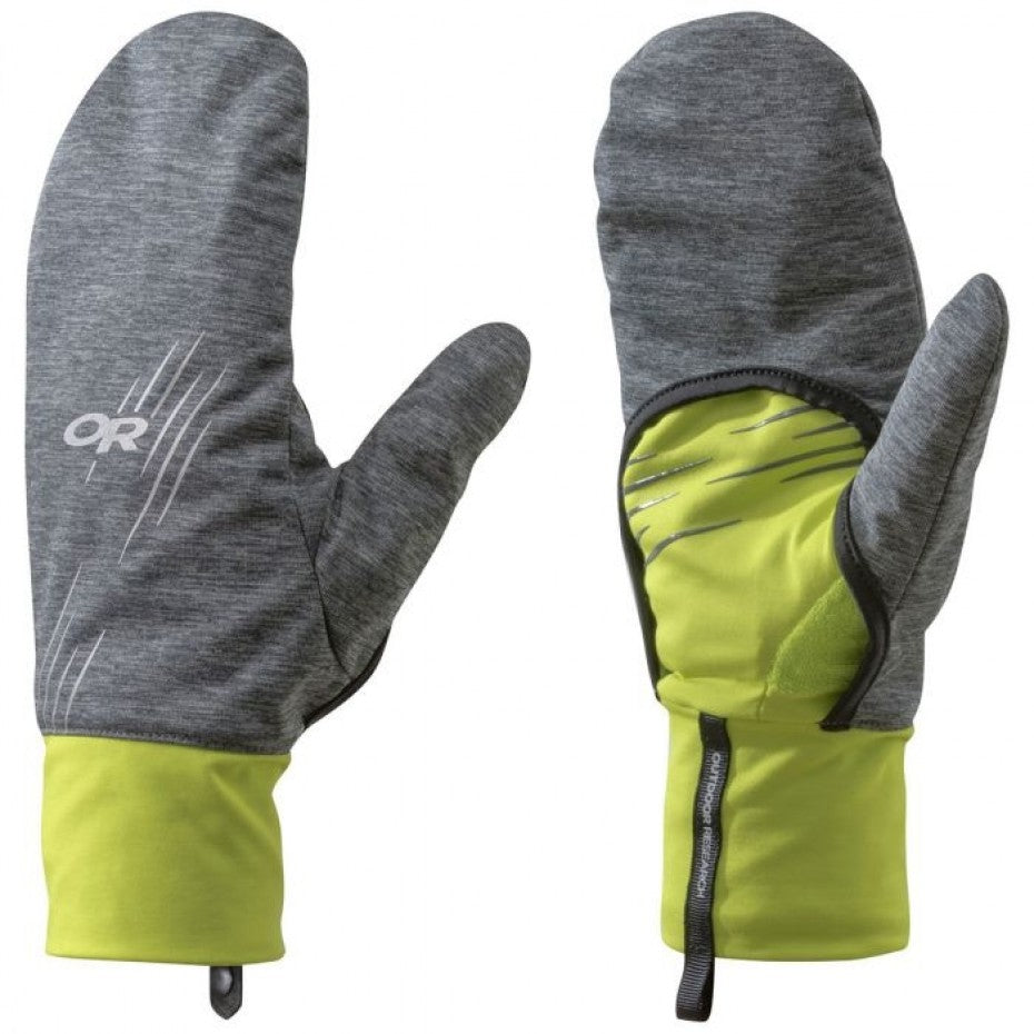 OUTDOOR RESEARCH Overdrive Convertible Gloves charcoal heather/lemongrass