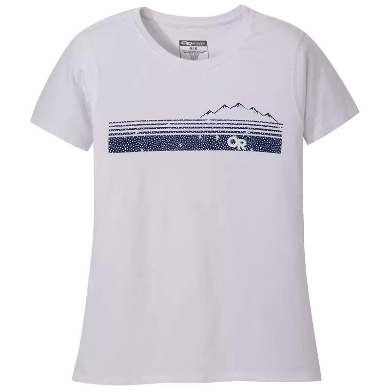 Outdoor Research Womens Warli Sky Ally S/S Tee white