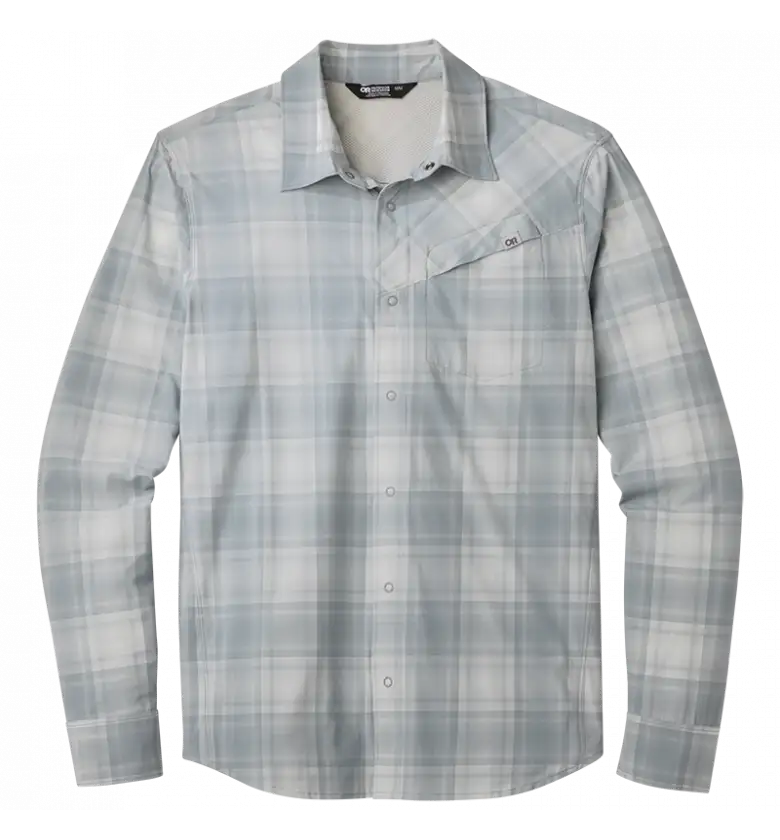 Outdoor Research Mens Astroman LS Sun Shirt lead plaid