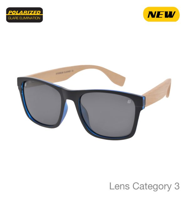 EURO CLOONEY Matte black frame w/ smoke polarized lens