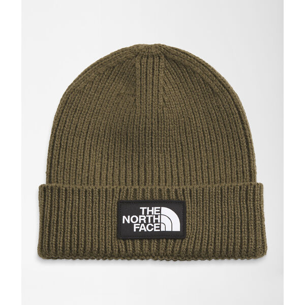 THE NORTH FACE TNF Logo Box Cuffed Beanie Military Olive