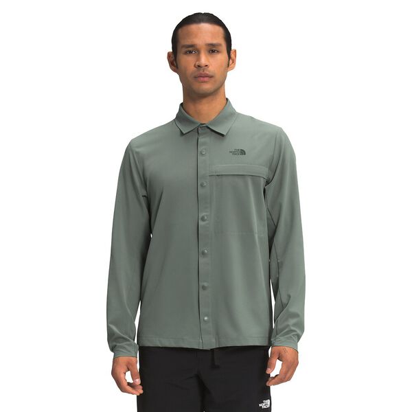 The North Face Mens First Trail UPF Long-Sleeve Shirt Agave Green