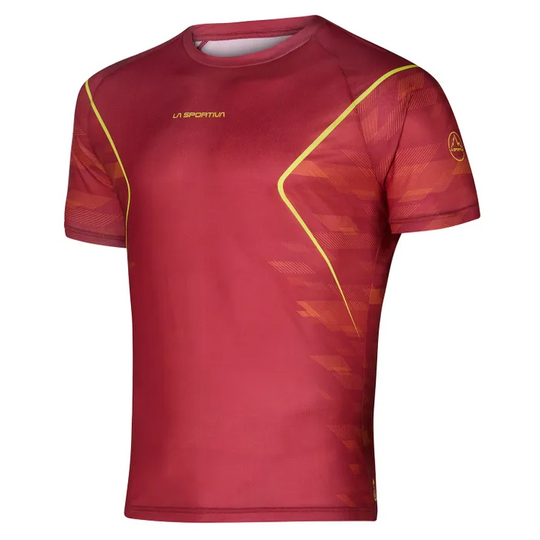La Sportiva Pacer T-Shirt M Sangria/Hawaiian Sun