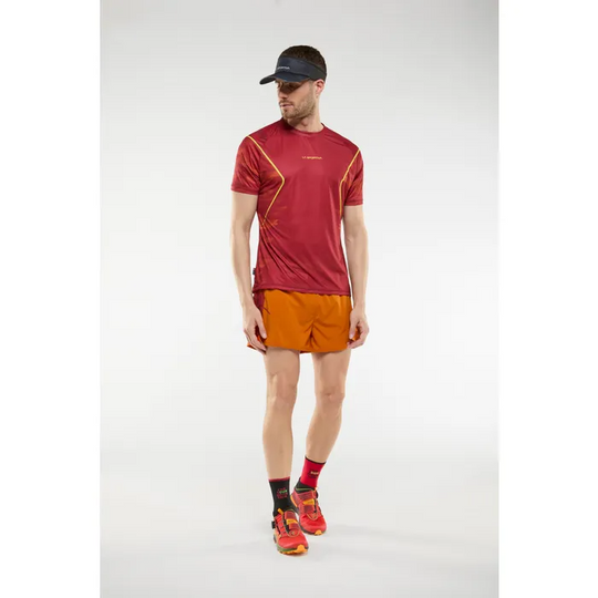 La Sportiva Pacer T-Shirt M Sangria/Hawaiian Sun