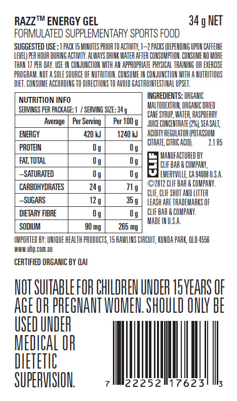 CLIF SHOT GEL RASPBERRY 34g