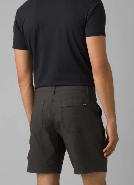 Prana Mens Stretch Zion Short II Dark Iron 10inch inseam