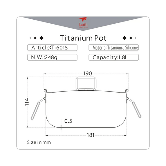 Keith Titanium Pot 1.8L