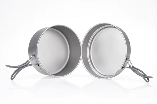 Keith Titanium 2-Piece Titanium Pot and Pan Cook Set 1.25L+770ml