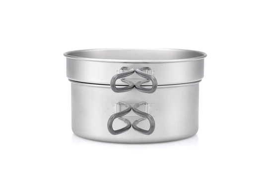 Keith Titanium 2-Piece Titanium Pot and Pan Cook Set 1.25L+770ml