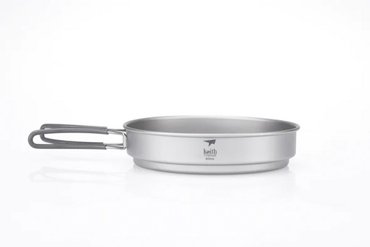 Keith Titanium 2-Piece Titanium Pot and Pan Cook Set 1.25L+770ml