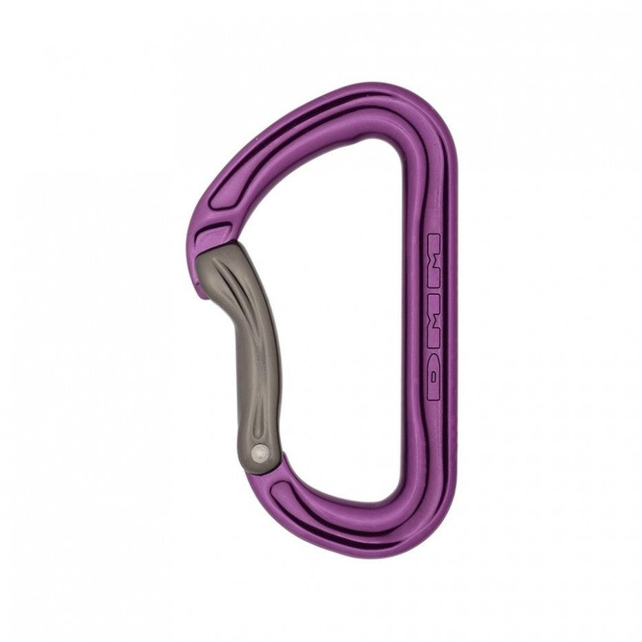 DMM Shadow Bent Gate Climbing Carabiner - Titanium/Purple