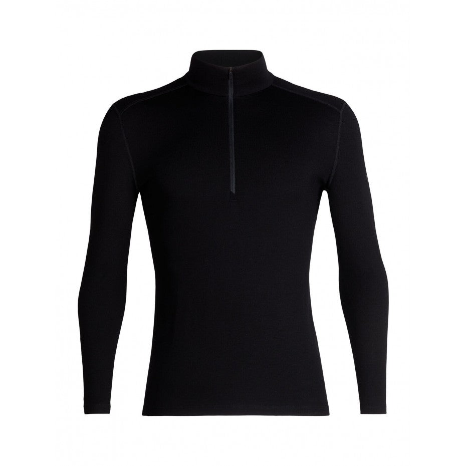 ICEBREAKER Mens 260 Tech LS Half Zip BLACK