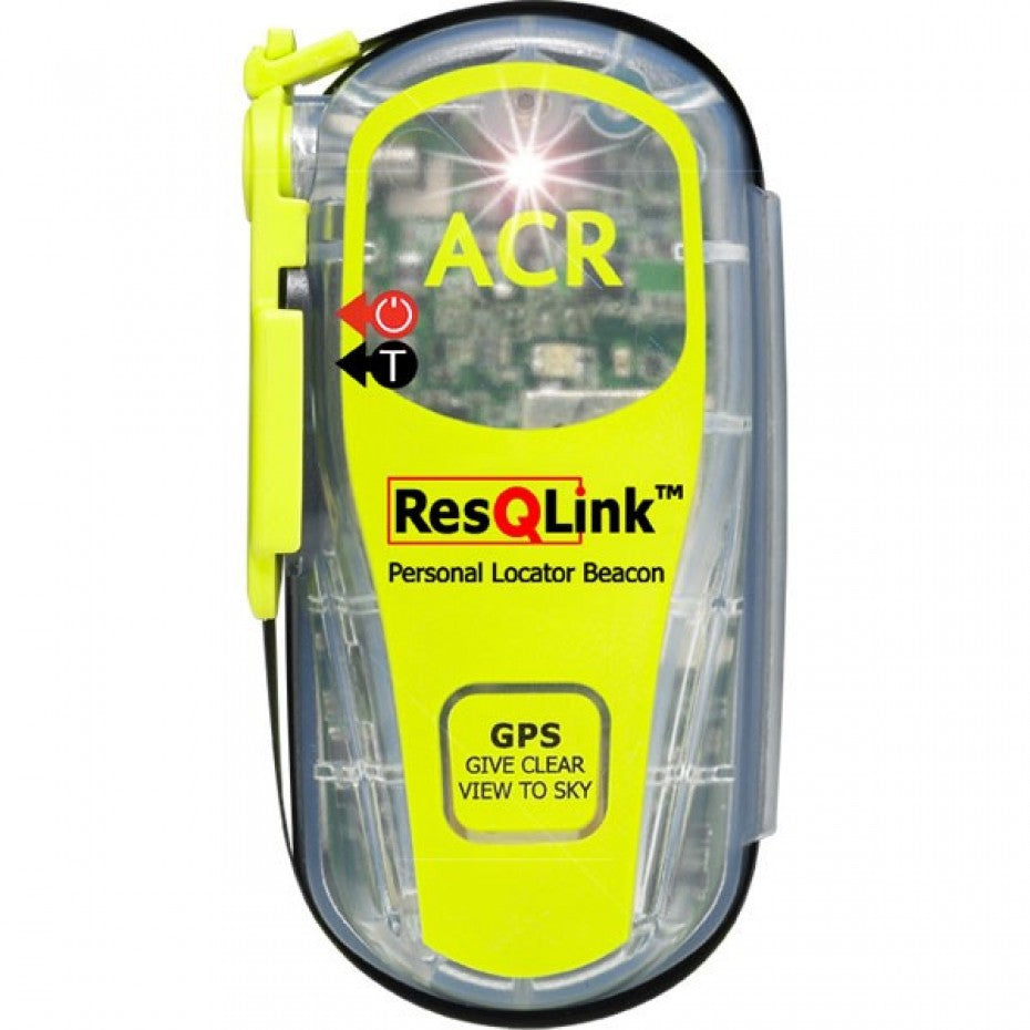 ACR ResQLink PLB with attached floatation pouch