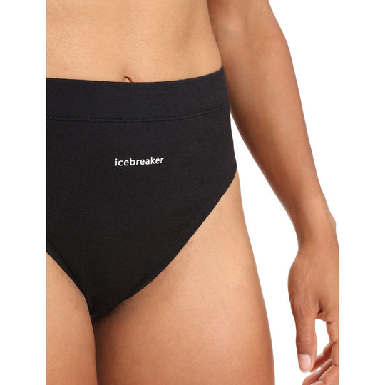 Icebreaker Women Queens High Cut Brief Black Additional Image-3