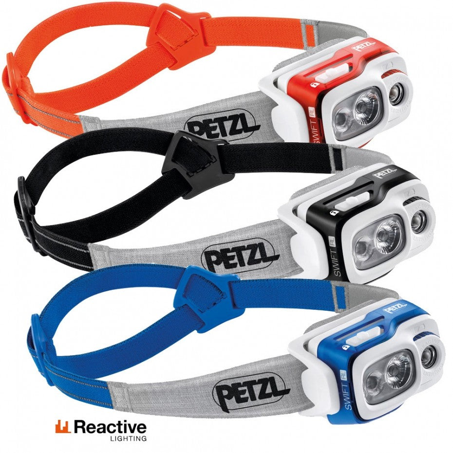 PETZL, Swift RL Rechargeable Headlamp with 900 Lumens & Automatic  Brightness Adjustment, Black
