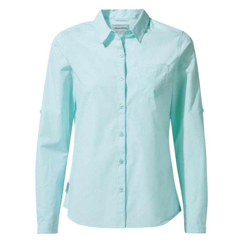 CRAGHOPPER NosiDefence Kiwi LS Shirt W Capri Blue