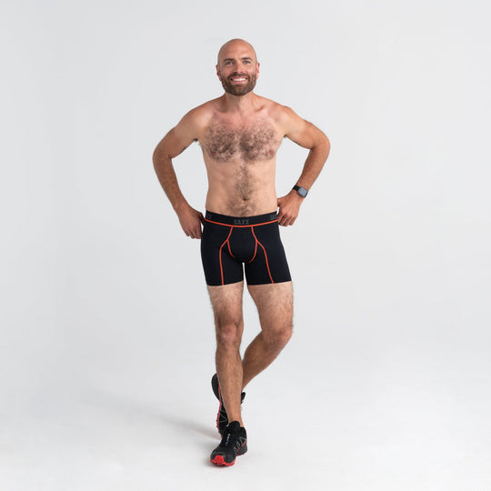 Saxx Kinetic Hd Boxer Brief Black/Vermillion