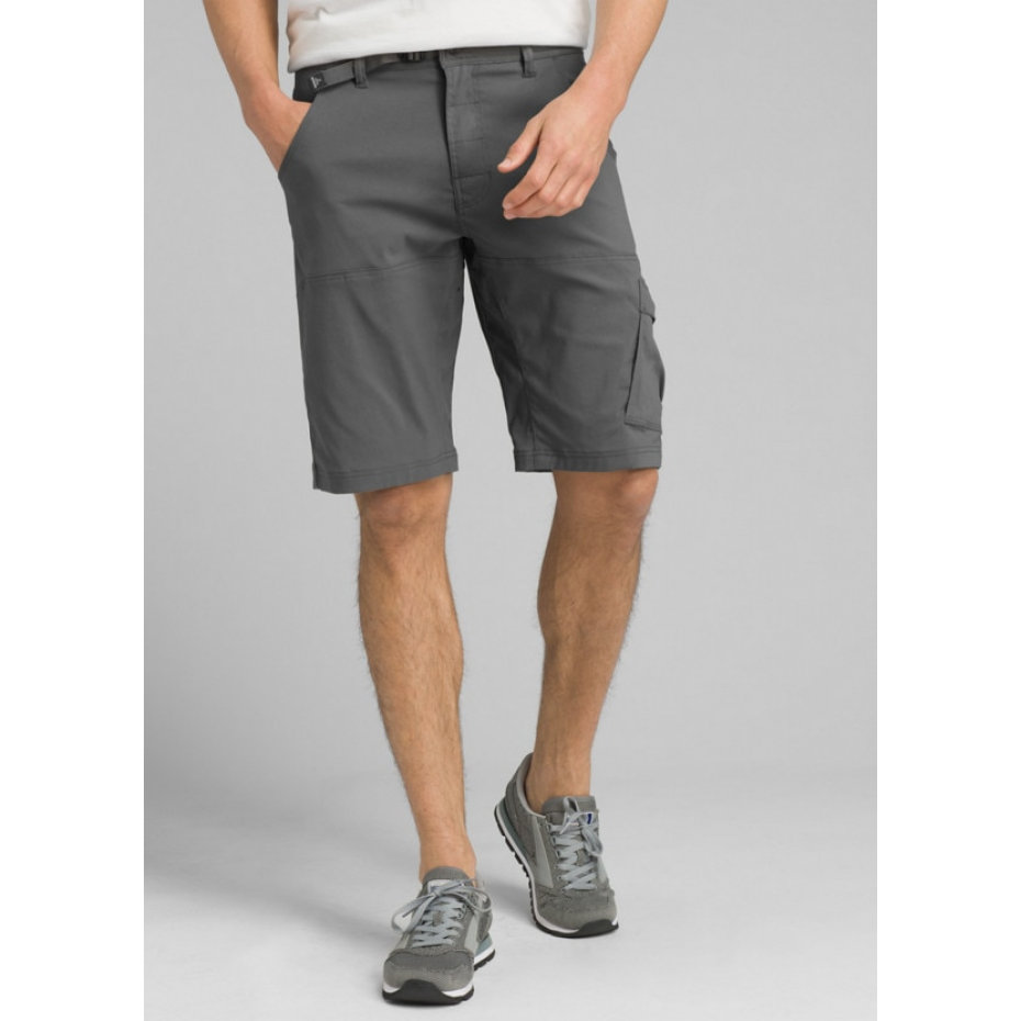 PRANA STRETCH ZION SHORT 10 INCH INSEAM CHARCOAL