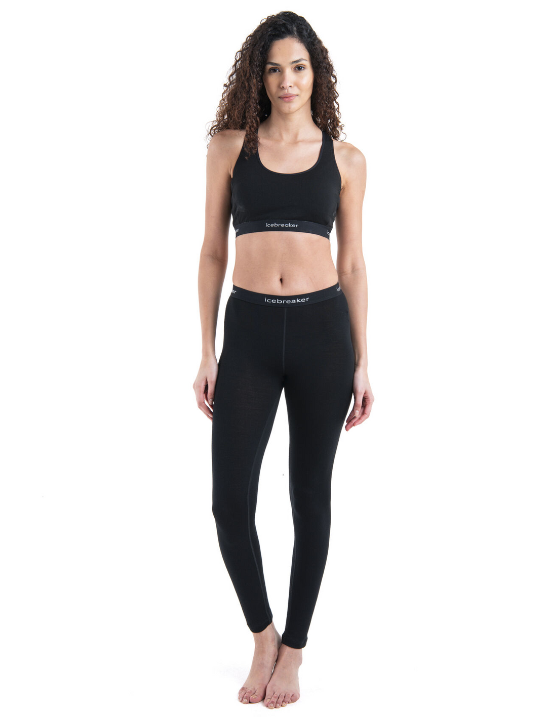 Icebreaker Womens Merino ZoneKnit Racerback Bra Black